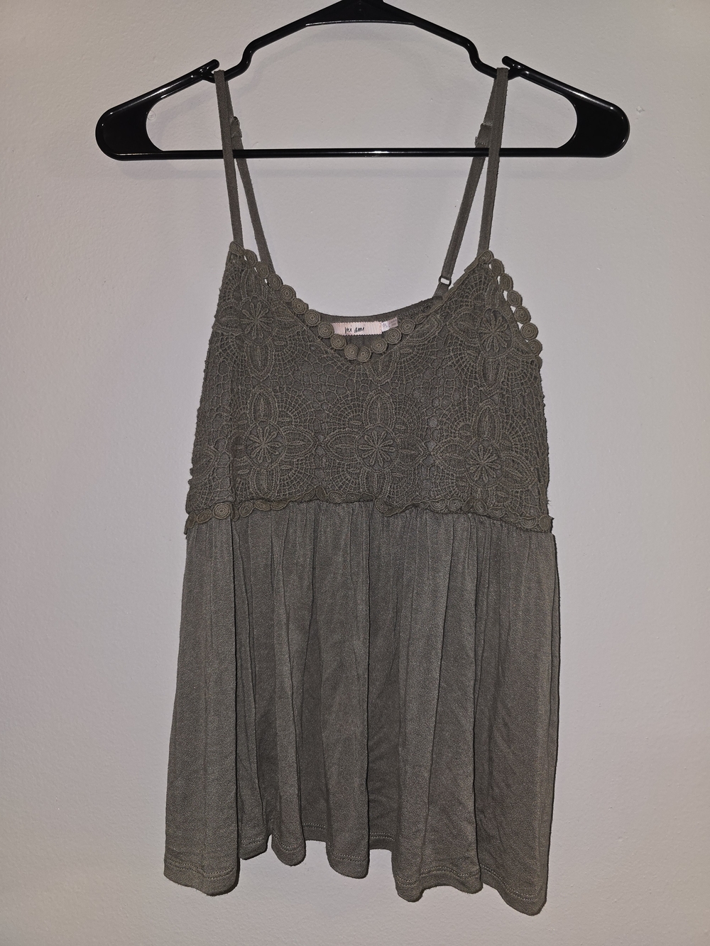 mi ami Olive Spaghetti Strap Tank